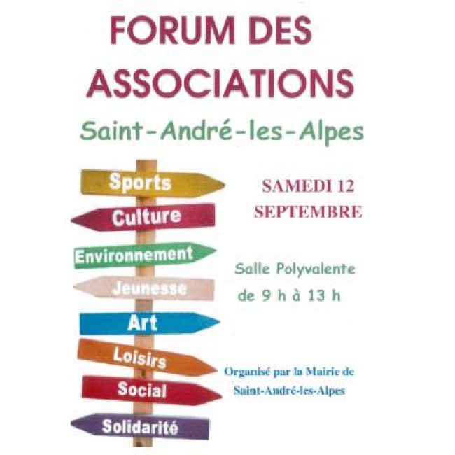 Saint André les Alpes. Forum des Associations