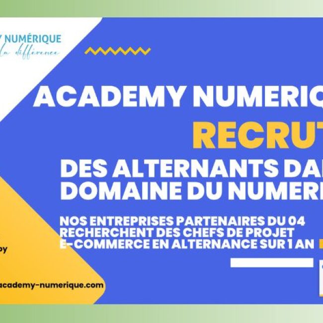 L&rsquo;Academy Numérique recrute des Contrat en alternance