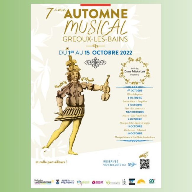 7ème Automne Musical Gréoux les Bains