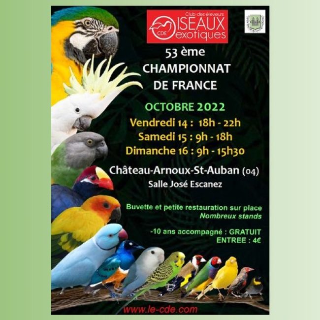 Championnat de France Ornithologique Château Arnoux Saint Auban