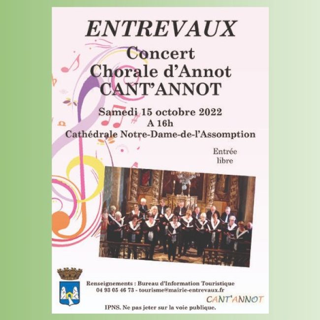 Concert Chorale d&rsquo;Annot à Entrevaux
