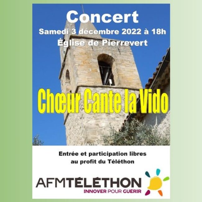 Concert Téléthon 2022 à Pierrevert