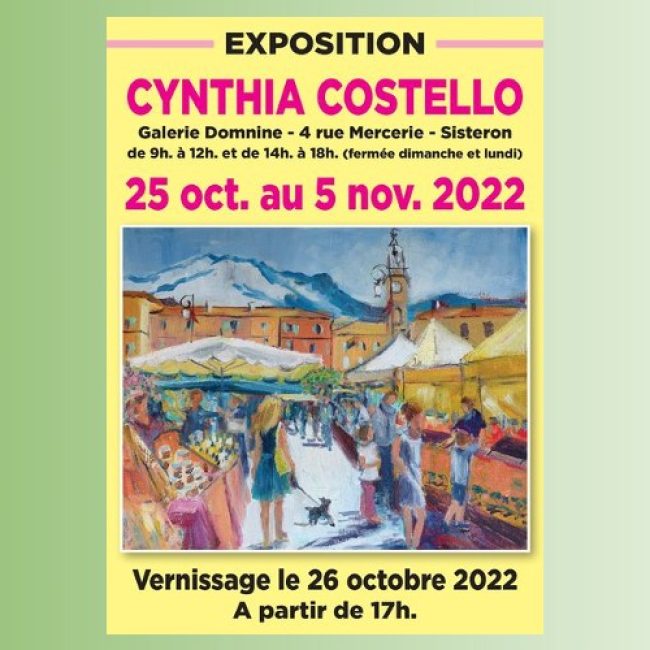 Exposition Cynthia Costello à Sisteron