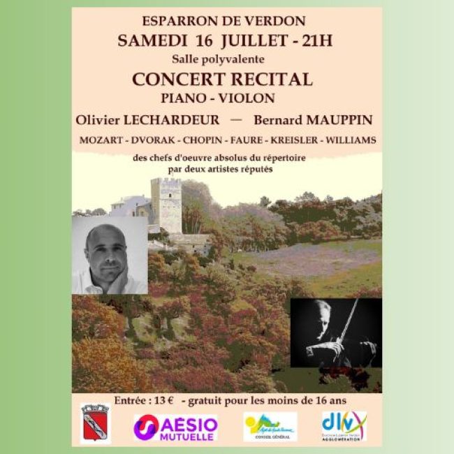 Concert-récital à Esparron de Verdon