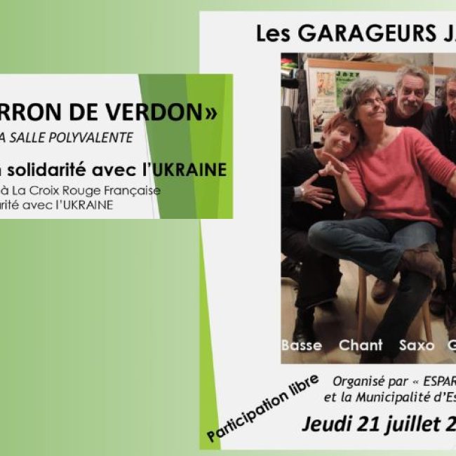 Jazz à Esparron : Concert Caritatif au profit de l&rsquo;Ukraine