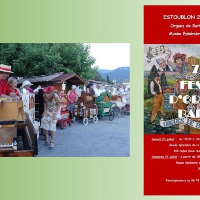 Festival d&rsquo;orgues de barbarie d&rsquo;Estoublon