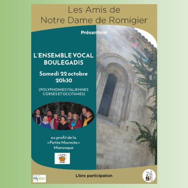 Concert Boulegadis, groupe vocal Manosque