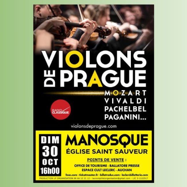 Concert Violons de Prague à Manosque